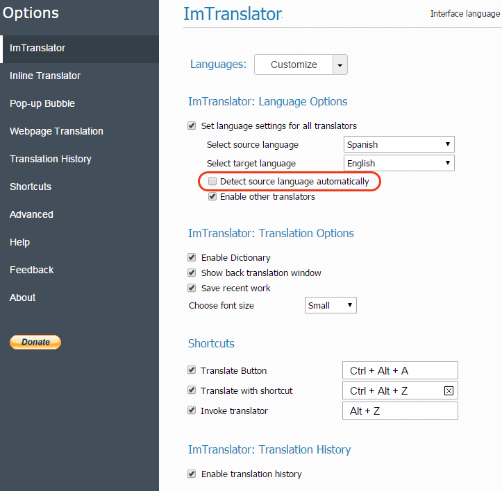 ImTranslator: Language Detection | ImTranslator