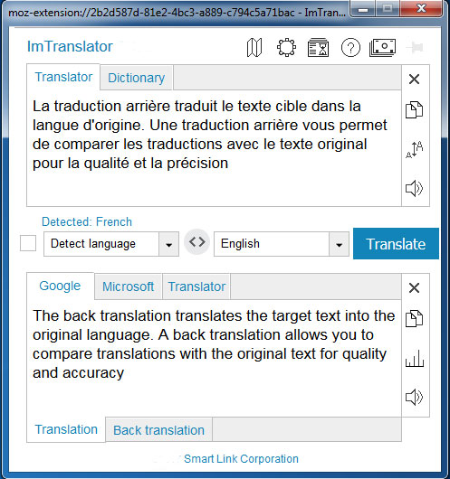what is the meaning of back translation