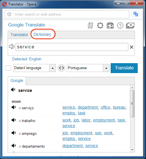 Google Translate Dictionary | ImTranslator