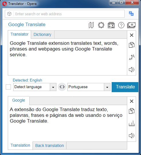 google translate back translation