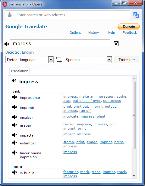 imtranslator translation dictionary tts