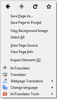 Customize the Context Menu | ImTranslator